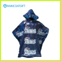 Desechables Clear Custom Poncho de lluvia impreso PE Rpe-028